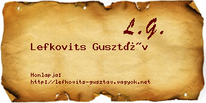 Lefkovits Gusztáv névjegykártya