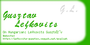 gusztav lefkovits business card
